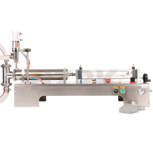 HZPK semi automatic perfume water milk wine juce beverage liquid bottle can piston filling machine